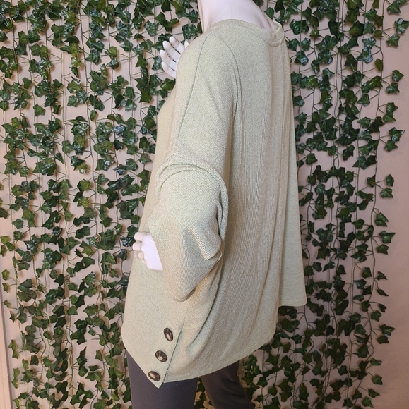 Reitmans Signature Women's XXL Shirt Avocado Green Casual Chic Dolman Sleeves - Picture 5 of 14